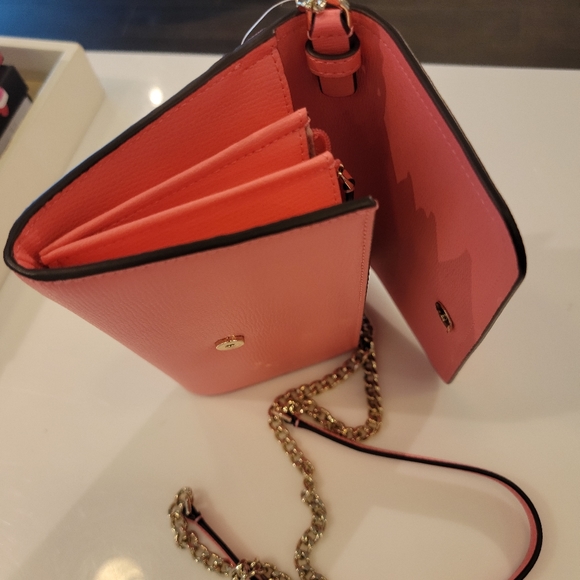 ♠️Kate Spade Chain Wallet Crossbody Bag Peach Nectar NWT - Picture 8 of 9